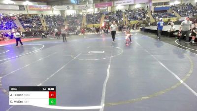 61 lbs Quarterfinal - Julisa Franco, Duran Elite vs Delaney McGee, Fort Lupton