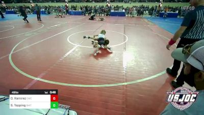 49 lbs Round Of 16 - Oakley Ramirez, Cache Wrestling Club vs Stetson Topping, Smith Wrestling Academy