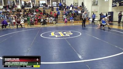 140 lbs Semifinal - James Andrew Ingalls, Montgomery Catholic Prep School vs Shawn Colvin, Elmore County School
