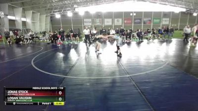 119 lbs Cons. Round 4 - Jonas Stock, All-Phase Wrestling Club vs Logan Vaughn, Grizzly Wrestling Club
