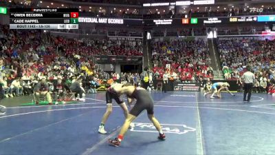 1A-126 lbs Champ. Round 2 - Cade Happel, Lisbon vs Owen Becerra, Missouri Valley