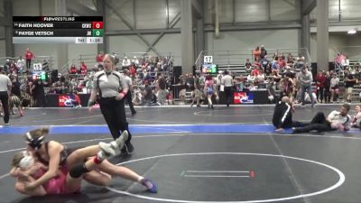 130 lbs Cons. Round 1 - Faith Hoover, Colby Kids Wrestling Club vs Payge Vetsch, Jeff West