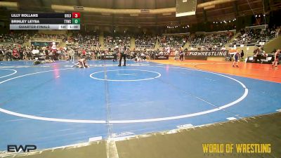 78 lbs Quarterfinal - Lilly Rollans, GOLDRUSH Academy vs Brinley Leyba, Team Tulsa Wrestling Club