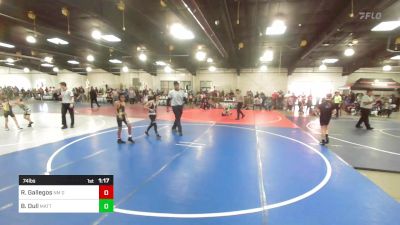 74 lbs Quarterfinal - Reynaldo Gallegos, NM Gold vs Burl Dull, Mattime