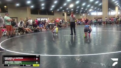 100 lbs Round 3 (4 Team) - Mirabella Matson, Trojan WA vs Breanna Higgins, BHWC/ Florida Supreme