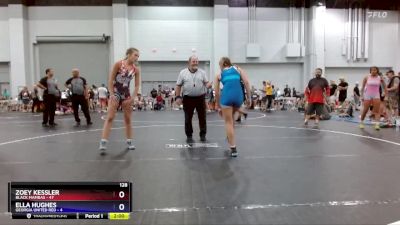 128 lbs Round 4 (8 Team) - Zoey Kessler, Black Mambas vs Ella Hughes, Georgia United Red