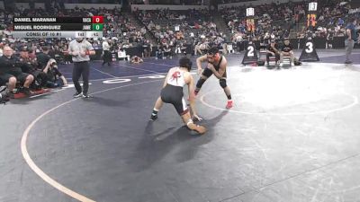 132 lbs Consi Of 16 #1 - Daniel Maranan, Vacaville (SJ) vs Miguel Rodriguez, James Logan (NC)