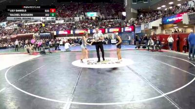 G - 105 lbs Cons. Round 3 - Lily Daniels, Red Lodge/Belfry Girls vs Rachel Rodgers, Anaconda Girls