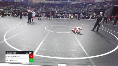 53 lbs Consi Of 8 #1 - Rylan Rathgeber, East Kansas Eagles vs Wyatt Eads, Marksmen Wrestling Club