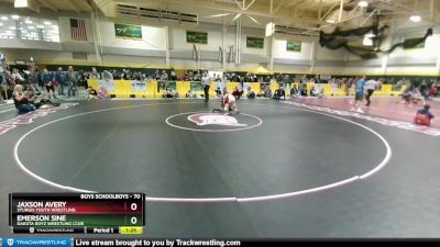 70 lbs Round 1 - Emerson Sine, Dakota Boyz Wrestling Club vs Jaxson Avery, Sturgis Youth Wrestling