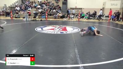 70 lbs Quarterfinal - Cruz Prasnicki, Dakota Boyz Wrestling Club vs Tate Gauker, Mankato