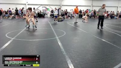 115 lbs Round 3 (4 Team) - Landon Sansone, Warhawks vs Noa Restencourt, Terps East Coast Elite