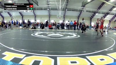 165 lbs Cons. Round 2 - Frank Aquila, Wheeling University vs Landon Irvin, Ohio Northern Univerity