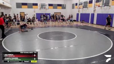 215 lbs Cons. Semi - Joseph Rangel, Canyon Springs Highschool vs Jax Finch, North Valley RTC