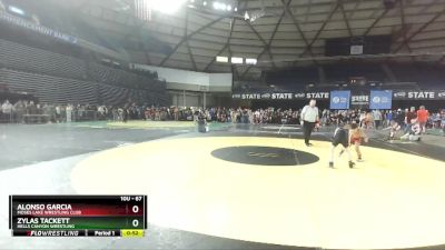 67 lbs Champ. Round 2 - Alonso Garcia, Moses Lake Wrestling Club vs Zylas Tackett, Hells Canyon Wrestling