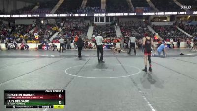 76 lbs Cons. Round 1 - Braxton Barnes, Kansas Thunderstruck Wrestling vs Luis Delgado, U Town Hammers