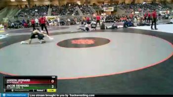 126 lbs Finals (8 Team) - Jacob Sieminski, 4A Sweet Home vs Jaxson Leonard, 4A La Grande
