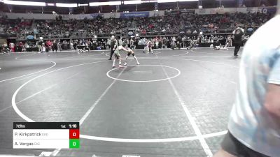 72 lbs Semifinal - Peyton Kirkpatrick, East Kansas Eagles vs Alfredo Vargas, East Kansas Eagles