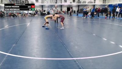 Silver 133 lbs 5th Place Match - Zyan Westbrook, Quincy vs Carter Freeman, Augsburg College