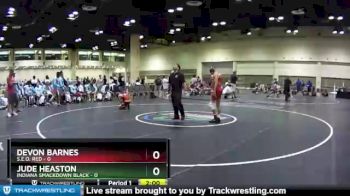 106 lbs Champ Round 1 (16 Team) - Devon Barnes, S.E.O. Red vs Jude Heaston, Indiana Smackdown Black