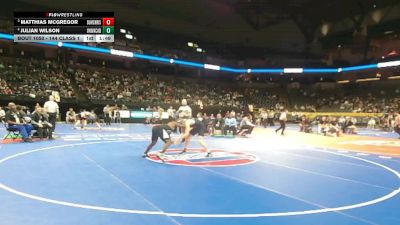144 Class 1 lbs Champ. Round 1 - Matthias Mcgregor, Summit Christian Academy vs Julian Wilson, University Academy Charter