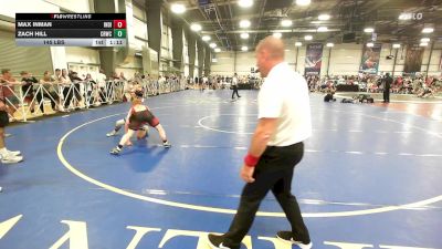 145 lbs Rr Rnd 3 - Max Inman, Indiana Outlaws Blue vs Zach Hill, Camp Reynolds