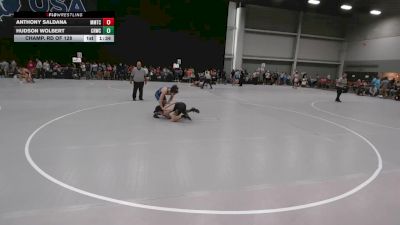 132 lbs Champ. Rd Of 128 - Anthony Saldana, MTC - MANTANONA TRAINING CENTER vs Hudson Wolbert, CRWC