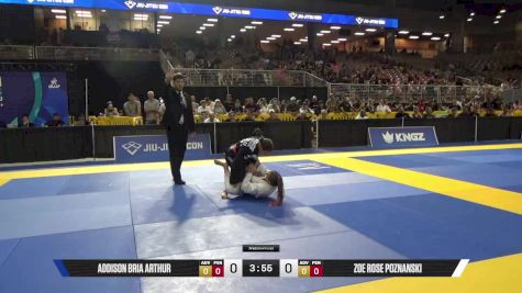 Zoe Rose Poznanski vs Addison Bria Arthur 2025 Pan Kids Jiu-Jitsu IBJJF Championship