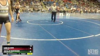 106 lbs Semifinal - Nicolas Enzminger, Bismarck Legacy vs Jake Glaser, Dickinson