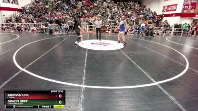 190 lbs Quarterfinal - Janessa Kirk, Lyman vs Gracin Goff, Cheyenne East