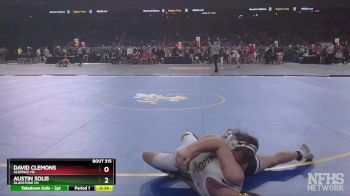 D3-150 lbs Cons. Round 3 - David Clemons, Algonac HS vs Austin Solis, Gladstone HS