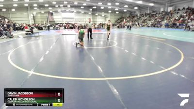 4-126 lbs Cons. Round 1 - Caleb Nicholson, Loudoun Valley High School vs Davin Jacobson, Jamestown