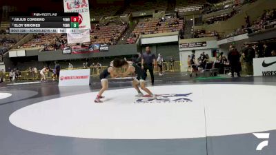 Schoolboys - 88 lbs Cons. Round 4 - Julius Cordero, Poway Wrestling vs Eloy Briones, Poway Wrestling