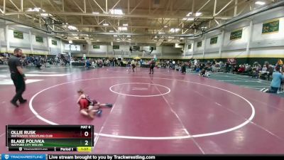 45 lbs Semifinal - Ollie Rusk, Whitewood Wrestling Club vs Blake Polivka, Watford City Wolves