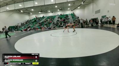 110 lbs 1st Place Match - Allison LeBlanc, Powell vs Allison Rodriguez, Pinedale