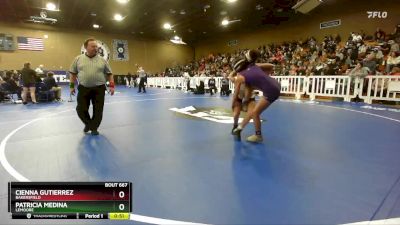 105 lbs 3rd Place Match - Cienna Gutierrez, Bakersfield vs Patricia Medina, Lemoore