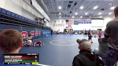 77 lbs Cons. Round 2 - Henry Halvorsen, Glenrock Wrestling Club vs Gunnar Robinson, Camel Kids Wrestling