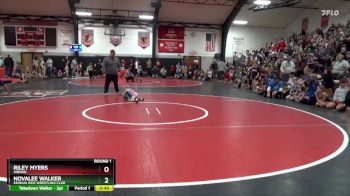 Bracket 1 lbs Round 1 - Riley Myers, WBNDD vs Novalee Walker, Keokuk Kids Wrestling Club