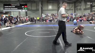 100 lbs Quarterfinal - Sawyer Freisberg, Caney Valley vs Gavin Williams, MAC