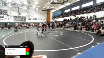 120 lbs Cons. Round 2 - Drew Petty, South Torrance vs Omar Fernandez, Carson