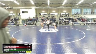 165 lbs Quarterfinal - Teghan McConnell, American International vs Jashon Holmes, Castleton