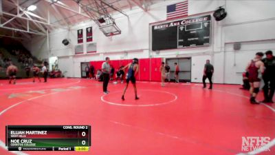 133 lbs Cons. Round 2 - Noe Cruz, Cerritos College vs Elijah Martinez, West Hills