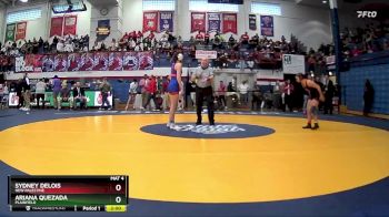 125 lbs Quarterfinal - Ariana Quezada, Plainfield vs Sydney DeLois, New Palestine