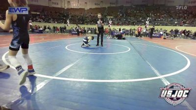 52 lbs Quarterfinal - Carston Fry, Blue Devil Wrestling vs Creed Long, Marlow Outlaws