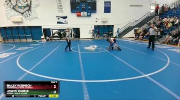 70-77 lbs Quarterfinal - Hailey Robinson, Thermopolis Middle School vs Joseph Durfee, Lovell Middle School