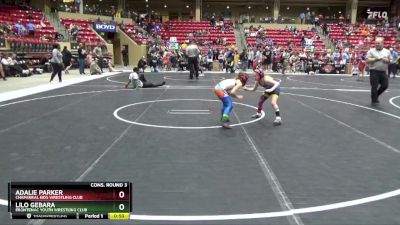 60 lbs Cons. Round 3 - Adalie Parker, Chaparral Kids Wrestling Club vs Lilo Gebara, Frontenac Youth Wrestling Club