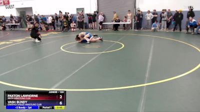 120 lbs Round 1 - Vash Bundy, Chugach Eagles Wrestling Club vs Paxton Lawhorne, Delta Wrestling Club