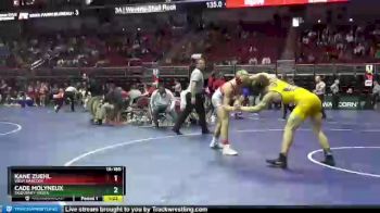 1A-160 lbs 5th Place Match - Cade Molyneux, Sigourney-Keota vs Kane Zuehl, West Hancock