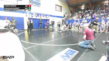 55 lbs Consi Of 4 - Carson Benfer, IRONMEN Wrestling Club vs NashAllen Garrett, Barnsdall Youth Wrestling