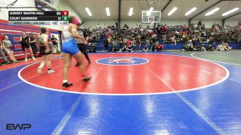 145 lbs Semifinal - Aubrey Martin-Hall, Bixby Girls HS vs Colby Garrison, Sand Springs HS